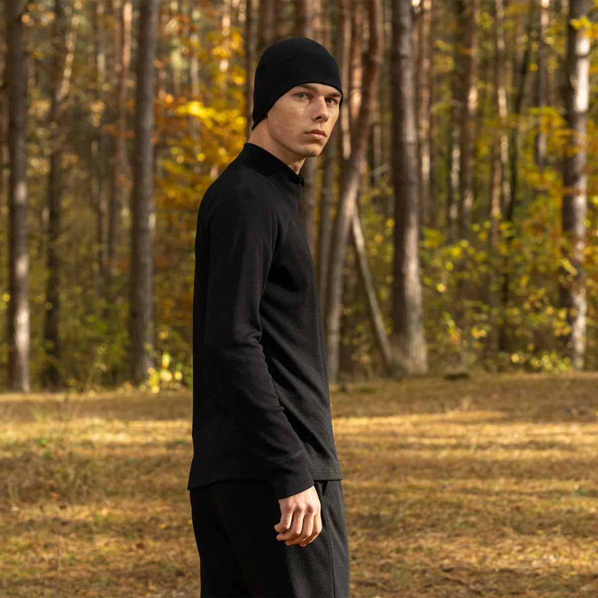 250 Zip Neck & Sweatpants Zweiteiler für Herren in Schwarz – Bild 5